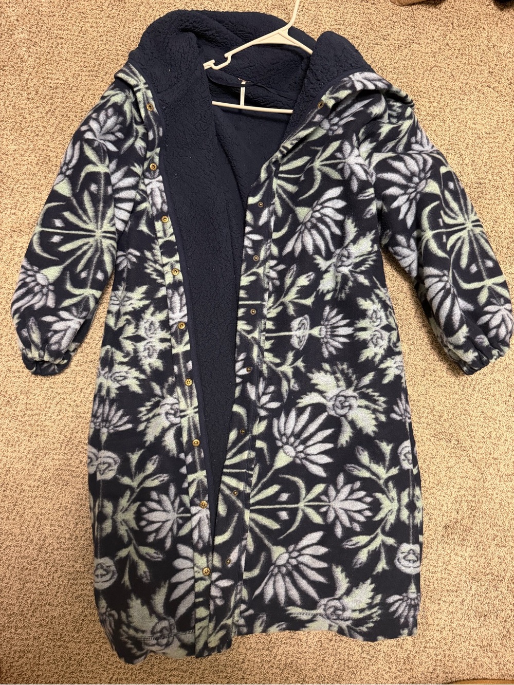 Free People Fleece Lined Cardigan Coat